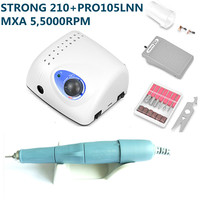 STRONG 210 Plus PRO-elektryczne urządzenie do pielęgnacji paznokci, 45K nowe, 105 105L, uchwyt 65W, 45000rpm, wiertła, maszyna do manicure pedicure, pilniki 2